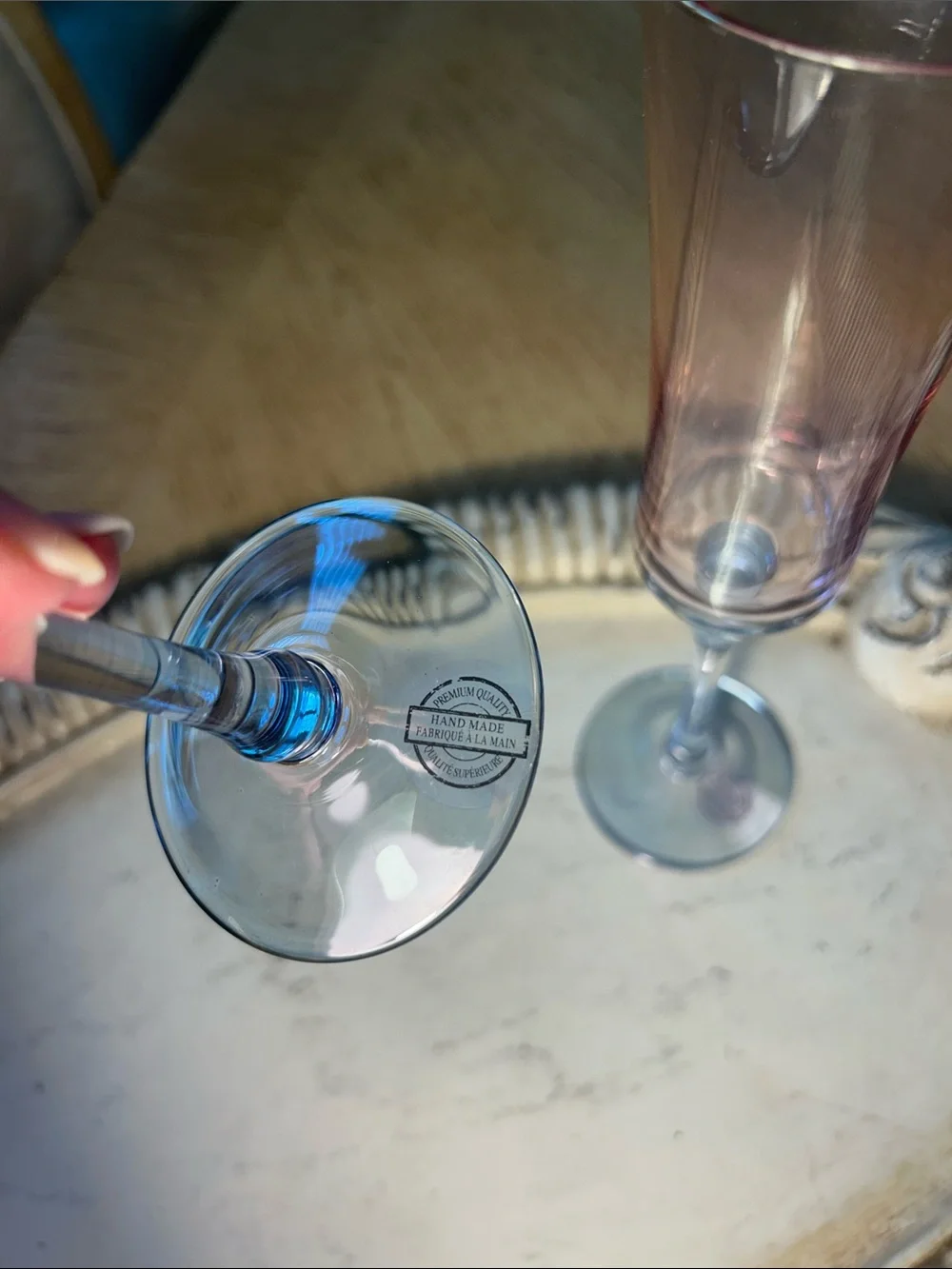 Fabrique a La Main Hand Made Champagne Flutes (2)